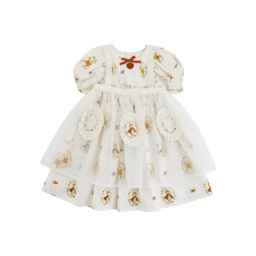 YOEHYAUL Платье Бежевый Children Возраст 3-7 лет