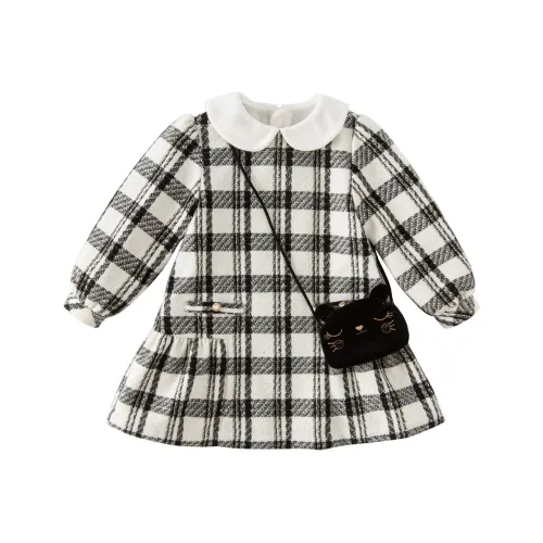 DAVE&BELLA Черно-белая клетка Kids Платья