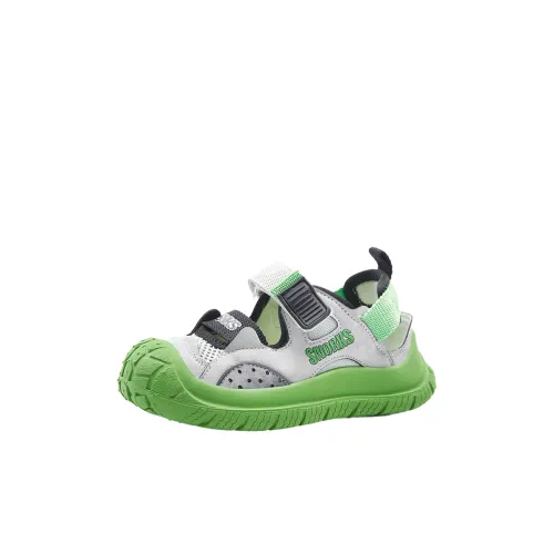SNORKS Противоскользящие анти-KICK быстросохнущие детские сандалии зеленого цвета для детей