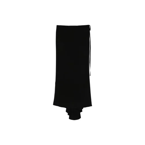 Ann Demeulemeester SS25 Повседневный Длинный Юбка Женские Черный