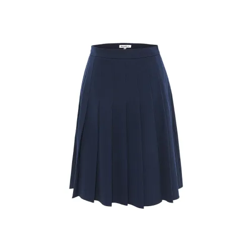 BBLLUUEE Повседневный длинный юбка женский чернила синий