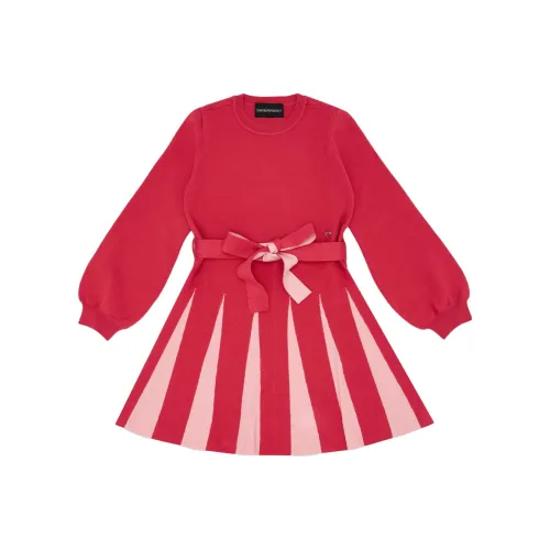 EMPORIO ARMANI Розовые Платья для Детей