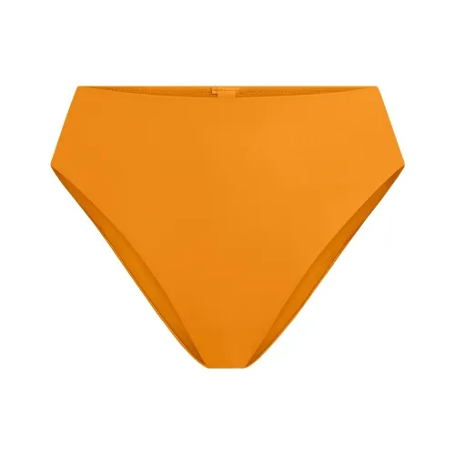 SKIMS SS25 Фирменный Плавание HIGH WAISTED Бикини Низ Плавки Женские ТАНЖЕРИНОВЫЙ