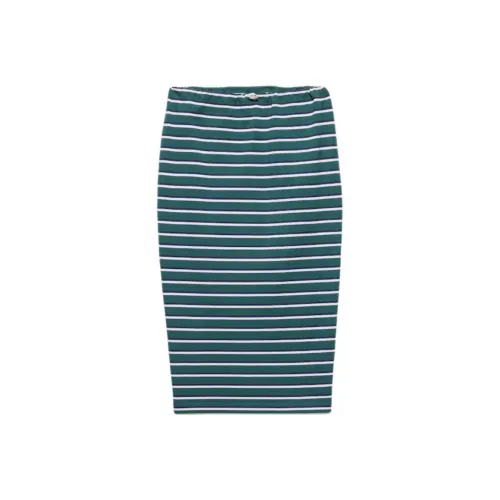 PRADA SS25 Повседневный Длинный Юбка Женские Jadeite Зеленый