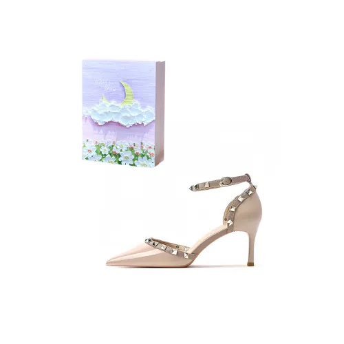 ROBINHOOD Фиолетовая луна Галактический Коробка Узкий каблук Высокие каблуки Женские