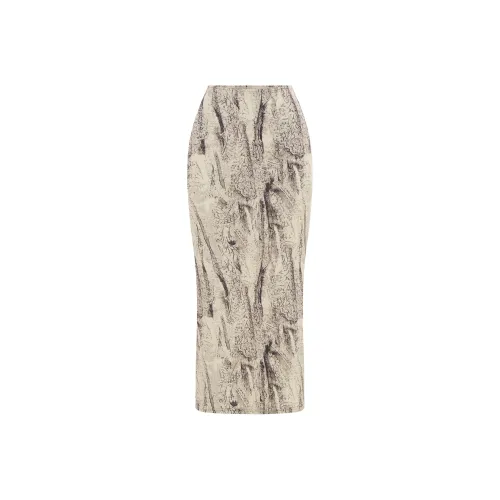 WITH JEAN FW24 Romana Midi Юбка Повседневная Длинная Юбка Женская MUSA Многоцветная