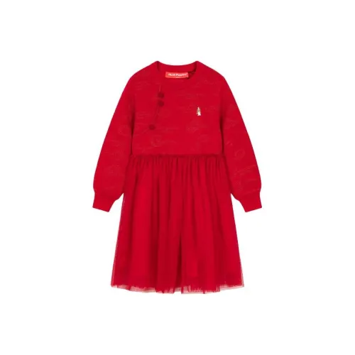 Hush Puppies Детское платье цвет кораллово-красный