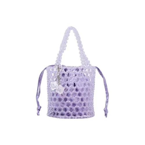 ZARA Полиметилметакрилат Ведрообразная Сумка Мини Женская Фиолетовая