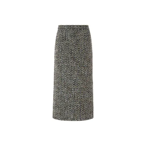 BESIONIA SS25 Повседневный Длинный Юбка Женские Черный с узором