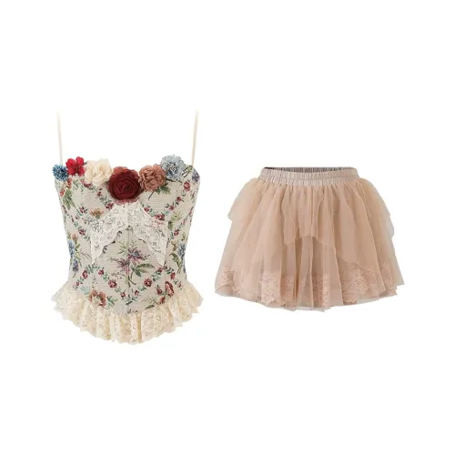 SKYA Комплект с юбкой Женские Овсяный Абрикос