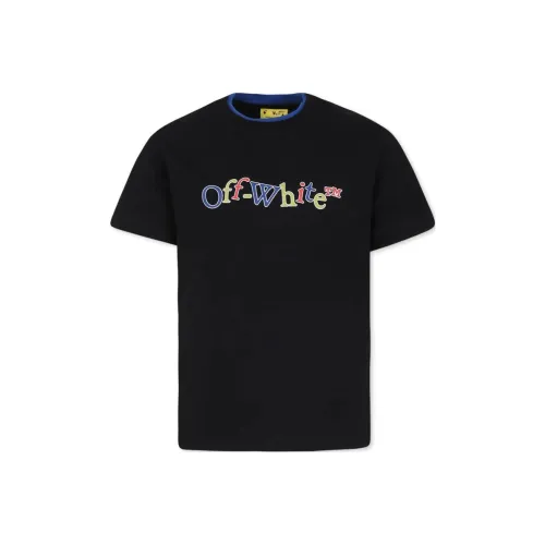 Off Белый черный Kids T-рубашки