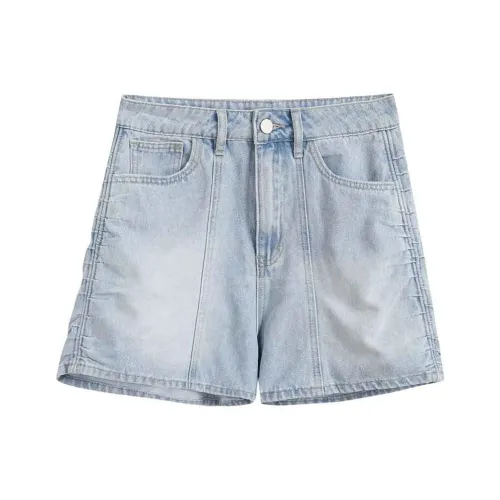 ZIHAN Джинсовые шорты Женские Светло-синие