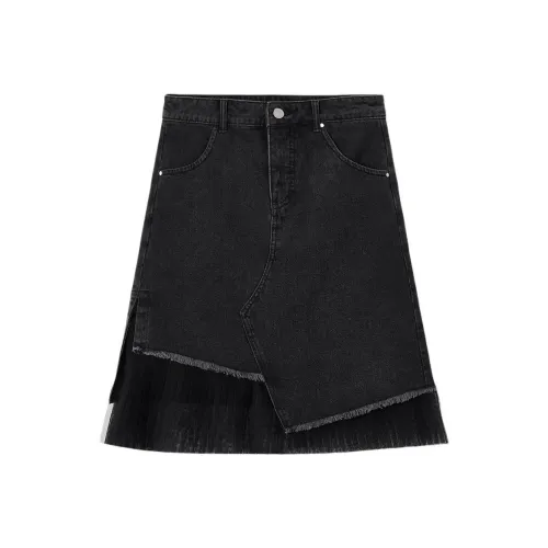 EICHITOO Джинсовые короткие юбки Женские Темно-серый