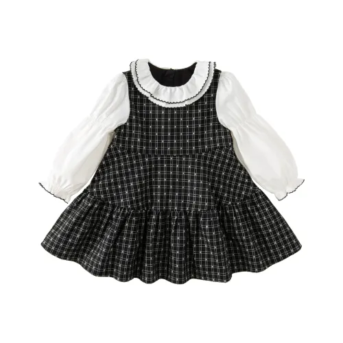 DAVE&BELLA Черно-белая клетка Kids Платья