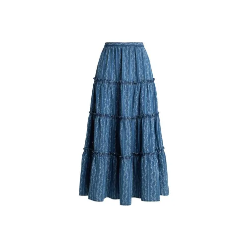 Polo Ralph Lauren x Naiomi Очки FW24 Повседневный Длинный Юбка Женские Синий