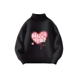 [Комбинированная нить Core-Spun Водолазка] Черный Escape Белль