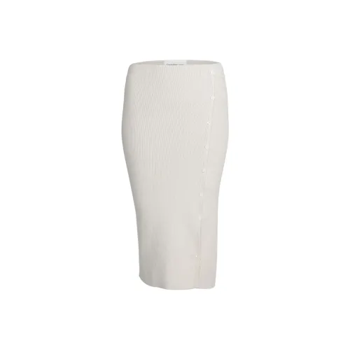 CALVIN KLEIN Повседневный Длинный Юбка Женская Бежевая