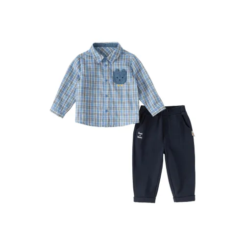 DAVE&BELLA Сине-белая клетка Kids Повседневная спортивная одежда