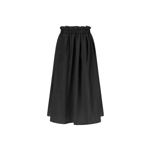 HERNO Повседневный Длинный Юбка Женские Черный
