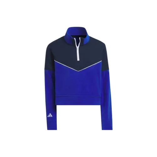 Adidas Флис Crop 1 4 ZIP Гольф Одежда Женская Синяя