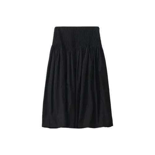 NOTHING WRITTEN SS25 Sherry Плиссированная юбка Повседневная Длинная Юбка Женская Черная Черная