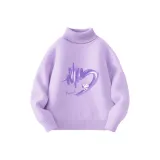 [Комбинированная нить Core-Spun Водолазка] Фиолетовый, Сердцебиение, Оболочка