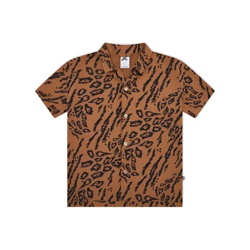 Nike Рубашка Светлая Британский Коричневый Какао Детская