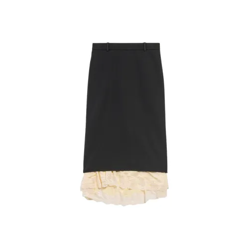 Balenciaga Повседневная длинная юбка женская черная