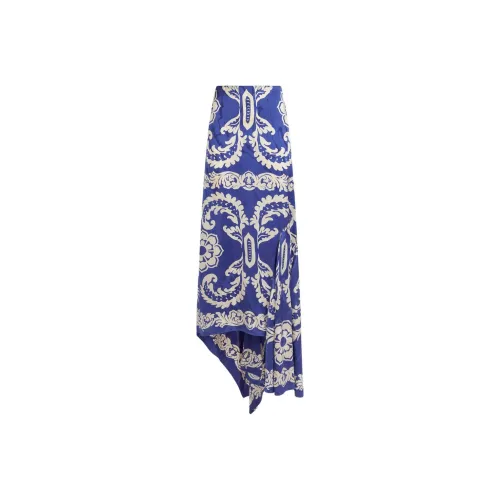 ETRO Синие Женские Повседневные Длинные Юбки