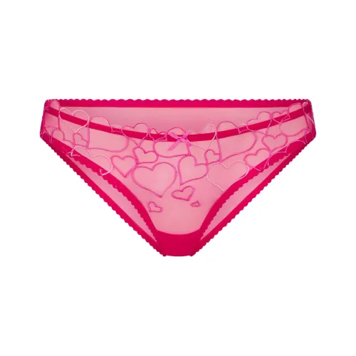 SKIMS Valentine's Day Collection SS25 Вышитый Тула Бикини Женские 1 Пачка Машины для Боксирования