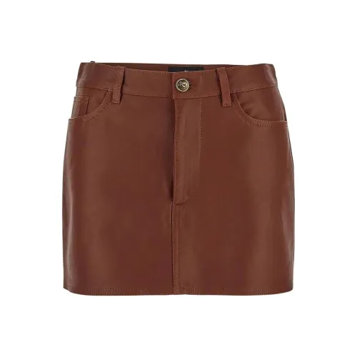 ETRO Кожаные короткие юбки Женские Коричневый