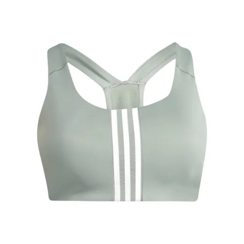 Adidas POWERIMPACT Тренировки Бюстгальтер Женский Зеленый