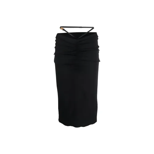 FANSIZHE Повседневный Длинный Юбка Женская Черная