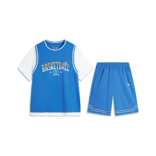 LINING YOUNG Повседневная спортивная одежда Пекинский синий для детей