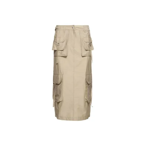 Acne Studios Повседневный Длинный Юбка Женские Бежевый