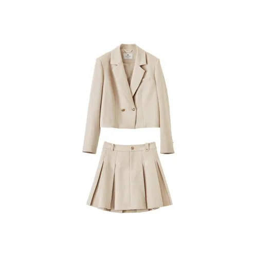 XIANGYING Комплект с юбкой Женские Бежевый