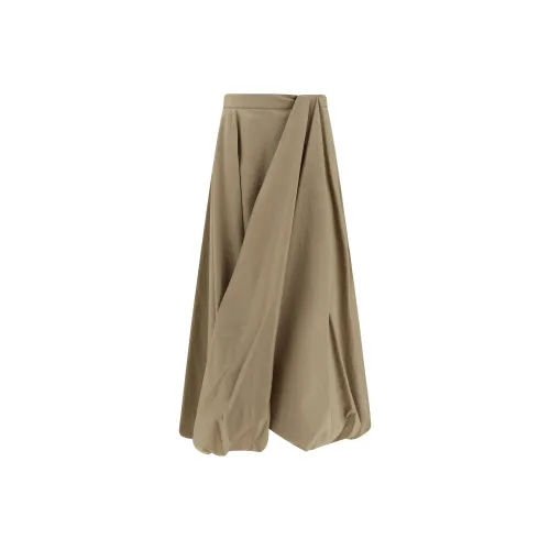 Brunello Cucinelli Кунжут Seeds Бежевый Женские Повседневные Длинные Юбки