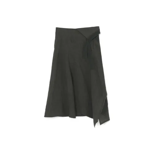 Yohji Yamamoto Повседневный Длинный Юбка Женские Хаки