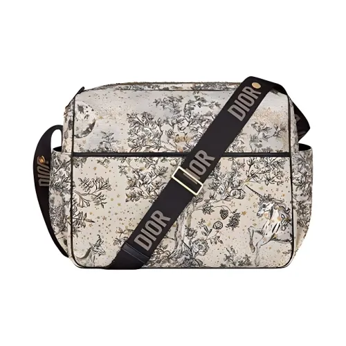 DIOR Хлопок и Лен Смесь Холщовая Сумка Сумка через плечо Унисекс Айвори