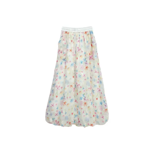 MA JOURNEE Повседневный Длинный Юбка Женские Многоцветный