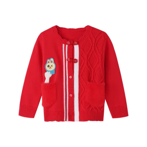 Annil Свитер Счастливый красный для детей 3-7 лет