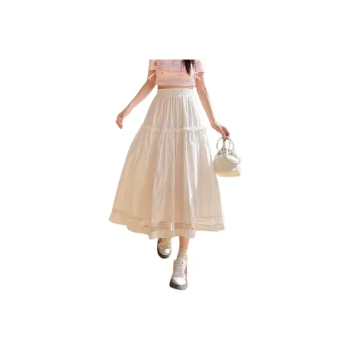 SITOL Повседневный Длинный Юбка Женская Белая