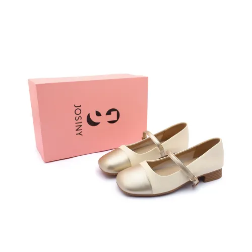 JOSINY Грубый каблук Туфли Мэри Джейн Женские Экрю