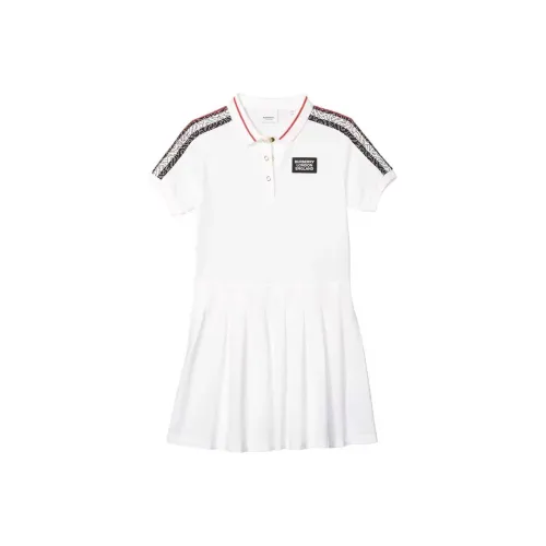 Burberry Белые Платья для Детей