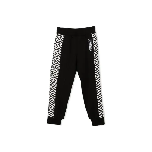 Детские FANSIZHE Вязаные Спортивные Штаны VERSACE Черные