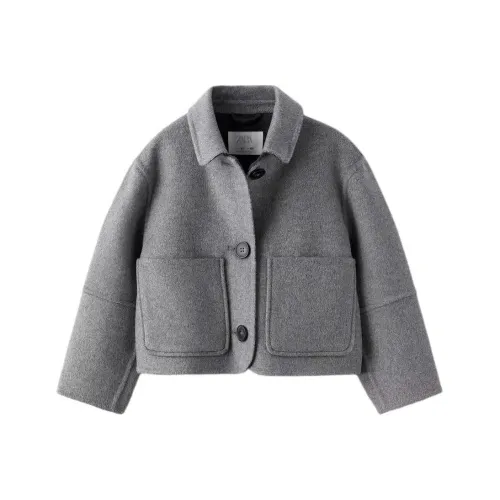 ZARA Однотонный Стандартное издание Детский Топ Весенний Осенний Детский Зебра с принтом Серый