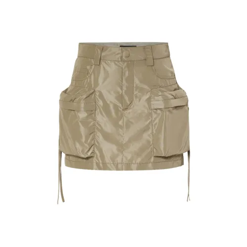 MOCO Карго Юбки Короткие Женские Оливково-Зеленые