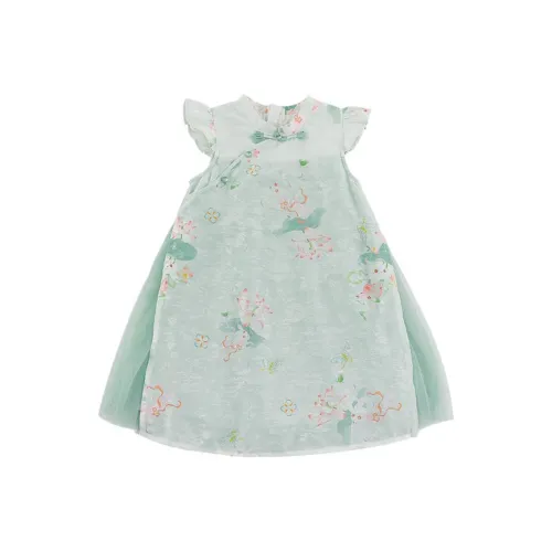 YOEHYAUL Детское платье зеленого цвета для дошкольников