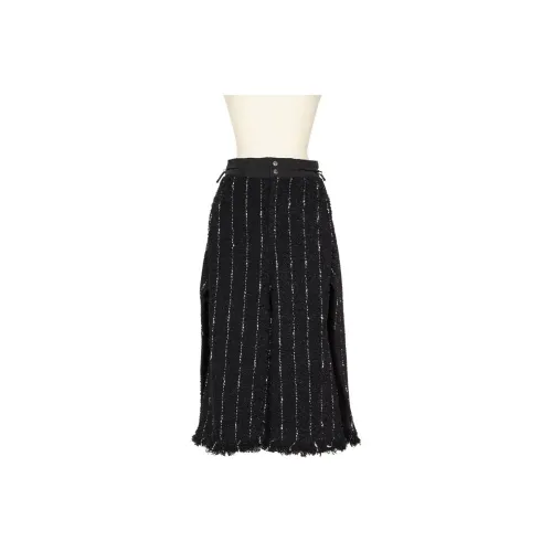 sacai Черная Женская Повседневная Длинная Юбка