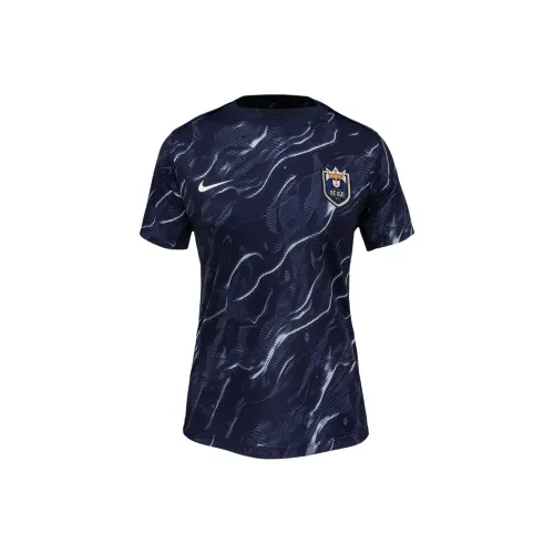 Nike NWSL Футбол Джерси Женские Белый цвет вершины Чёрно-синий